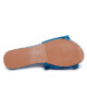 Manebi Чехли Leather Sandals S 1.9 Y0 Electric Blue Fringed - Mera.bg