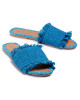 Manebi Чехли Leather Sandals S 1.9 Y0 Electric Blue Fringed - Mera.bg