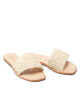Manebi Чехли Leather Sandals S 6.9 Y0 Cream Cotton Crochet - Mera.bg