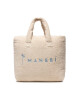 Manebi Дамска чанта Riviera Bag Medium T 3.4 Aq Natural W Blue Logo Terry Cotton - Mera.bg