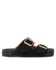 Manebi Еспадрили Nordic Sandal 7.2 R0 L Black With Gold Buckles - Mera.bg