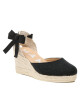 Manebi Еспадрили Organic Hemp Low Wedge Espadrilles O 7.9 WL Черен - Mera.bg