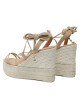 Manebi Еспадрили Soft Suede Lace-Up Wedge Espadrilles M 1.1 WA Champagne Beige - Mera.bg
