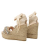 Manebi Еспадрили X Wedges Valenciana Natural With Gems - Mera.bg