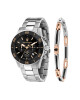 Maserati Комплект часовник и гривна Competizione Diver Chronograph Gift SET R8873600001 Сребрист - Mera.bg