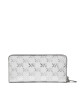 MICHAEL Michael Kors Голям дамски портфейл Large Logo Embossed 34H3SJ6T3U Silver - Mera.bg