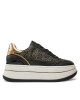 MICHAEL Michael Kors Сникърси Hayes Metallic Empire Monogram and Leather Trainer 43F4HYFS2L Черен - Mera.bg