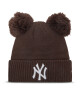 New Era Шапка New York Yankees Double Pom Knit Beanie 60580773 Кафяв - Mera.bg