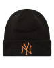 New Era Шапка New York Yankees League Essential Cuff Knit Beanie 60580722 Черен - Mera.bg