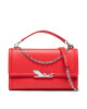 Patrizia Pepe Дамска чанта 8B0058/L034-FC87 Lipstick Red/Silver - Mera.bg