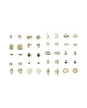 Pieces Комплект 20 чифта обеци Pclona Mega Pack Earrings D2d 17153167 Златист - Mera.bg