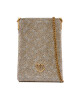 PINKO Чантичка за телефон Phone Case Monogram Full Strass AI 25-26 PCPL 105358 A20D Златист - Mera.bg