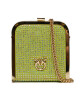 Pinko Дамска чанта Box Clutch 101514 A159 Giallo Lime/Shiny Gold S63U - Mera.bg