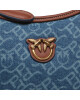 Pinko Дамска чанта Half Moon Mini AI 23-24 PLTT 101523 A138 Bianco/Blu ZG4Q - Mera.bg