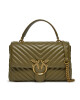 Pinko Дамска чанта Love Lady Puff Classic Cl PE 23 PLTT 100043 A0GK Verde Abete/Antique Gold - Mera.bg