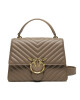 Pinko Дамска чанта Love One Top Handle Classic Ligh AI 23-24 PLTT 100066 A0GK Beige D01Q - Mera.bg