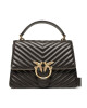 Pinko Дамска чанта Love One Top Handle Classic Ligh PE 23 PLTT 100066 A0GK Dark Brown M04Q - Mera.bg