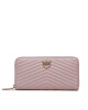 Pinko Голям дамски портфейл Ryder Zip Around Sheep Nappa Chevron 100250 A0GK Cipria/Antique Gold O81Q - Mera.bg