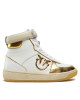 Pinko Сникърси Lorena Basket Hi Sneaker AI 22-23 BLKS1 1H214S A08S Bianco/Oro HZ1 - Mera.bg