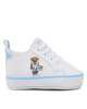 Polo Ralph Lauren Сникърси Quilton Bear Gore Hi Layette RL100730 White Smooth/Blue w/ Strawberry Bear - Mera.bg