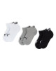 Puma Комплект 3 чифта къси чорапи детски Kids Quarter 907375 08 Grey/White/Black - Mera.bg
