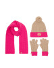 Roxy Комплект шапка шал и ръкавици RX-KF-001-AW24 Розов - Mera.bg