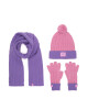 Roxy Комплект шапка шал и ръкавици RX-KF-001-AW24 Виолетов - Mera.bg