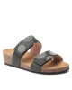 Scholl Чехли F29875 Dubai 2 Straps Med 1028 Khaki - Mera.bg