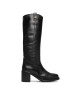 Tommy Hilfiger Ботуши Riding Lthr Long Boot Block Heel FW0FW08777 Черен - Mera.bg