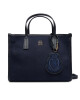 Tommy Hilfiger Дамска чанта Th City Small Tote Melton AW0AW17852 Тъмносин - Mera.bg