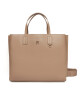 Tommy Hilfiger Дамска чанта Th Distinct Satchel AW0AW17463 Бежов - Mera.bg