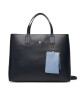 Tommy Hilfiger Дамска чанта Th Icon Satchel AW0AW17683 Тъмносин - Mera.bg