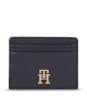 Tommy Hilfiger Дамски портфейл Iconic Tommy Cc Holder AW0AW15897 Тъмносин - Mera.bg