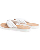 Tommy Hilfiger Джапанки Leather Footbed Beach Sandal FW0FW05677 Ivory YBI - Mera.bg
