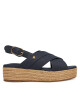 Tommy Hilfiger Еспадрили Denim Espadrille Platform Sandal FW0FW08669 Тъмносин - Mera.bg