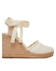 Tommy Hilfiger Еспадрили Fringe Canvas High Wedge FW0FW08878 Екрю - Mera.bg