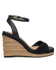 Tommy Hilfiger Еспадрили Leather & Suede High Wedge Espad FW0FW08803 Черен - Mera.bg
