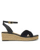 Tommy Hilfiger Еспадрили Leather & Suede Mid Wedge Espad FW0FW08804 Черен - Mera.bg