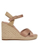 Tommy Hilfiger Еспадрили Satin High Wedge Espadrille FW0FW08602 Розов - Mera.bg