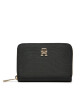 Tommy Hilfiger Голям дамски портфейл Poppy Med Za AW0AW16585 Черен - Mera.bg