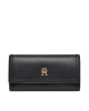 Tommy Hilfiger Голям дамски портфейл Th Central Cc And Coin Черен - Mera.bg