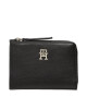 Tommy Hilfiger Голям дамски портфейл Th Feminne Med Slim Wallet AW0AW14889 Черен - Mera.bg