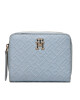 Tommy Hilfiger Малък дамски портфейл Th Refined Med Za Mono AW0AW15755 Светлосиньо - Mera.bg