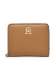Tommy Hilfiger Малък дамски портфейл Th Soft Logotape Med Za AW0AW16917 Кафяв - Mera.bg