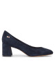 Tommy Hilfiger Обувки Th Suede Mid Heel Block Pump FW0FW07717 Тъмносин - Mera.bg