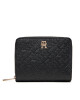 Tommy Hilfiger Портфейл Th Icon Med Za Flap Mono AW0AW17743 Черен - Mera.bg
