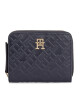 Tommy Hilfiger Портфейл Th Refined Med Za Mono AW0AW15755 Тъмносин - Mera.bg