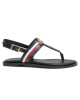 Tommy Hilfiger Сандали Corporate Letaher Fat Sandal FW0FW04840 Black BDS - Mera.bg