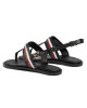 Tommy Hilfiger Сандали Corporate Letaher Fat Sandal FW0FW04840 Black BDS - Mera.bg