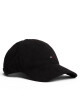 Tommy Hilfiger Шапка с козирка Th Flag 6 Panel Cord Cap AM0AM13583 Черен - Mera.bg